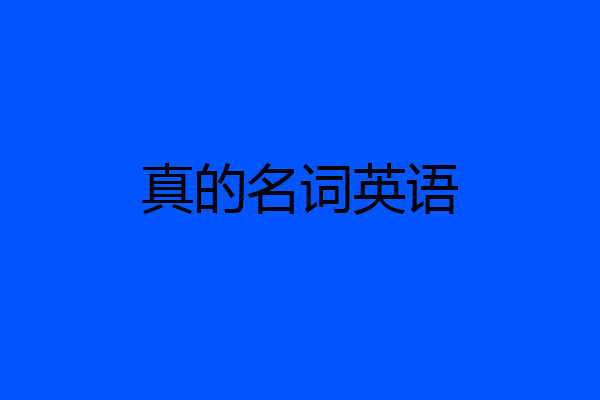 真的名词英语