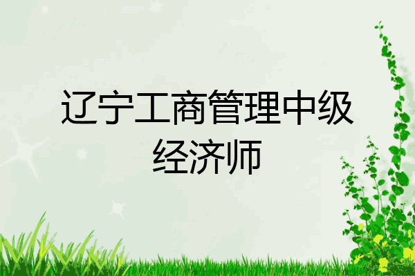 辽宁工商管理中级经济师