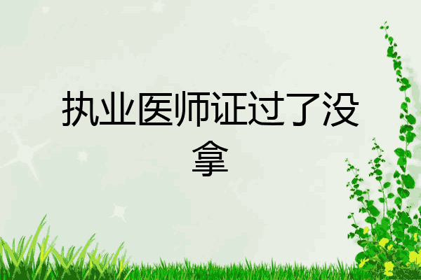 执业医师证过了没拿