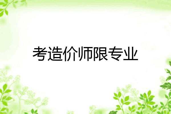 考造价师限专业