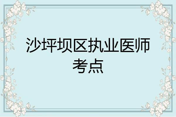 沙坪坝区执业医师考点