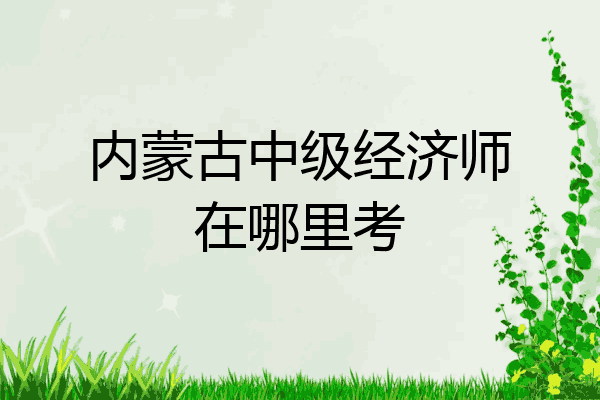 内蒙古中级经济师在哪里考