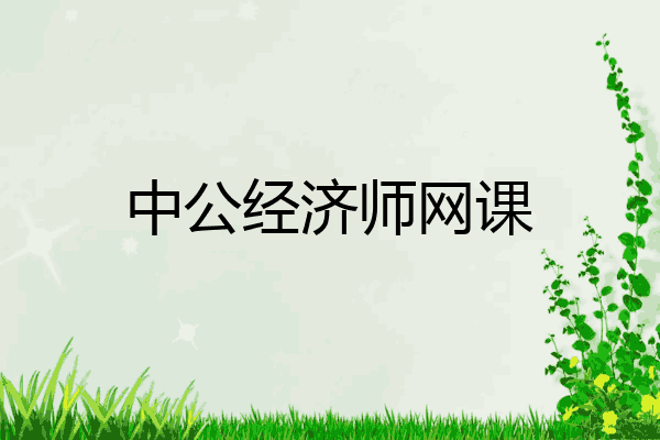 中公经济师网课