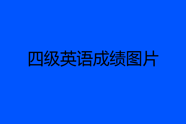 四级英语成绩图片