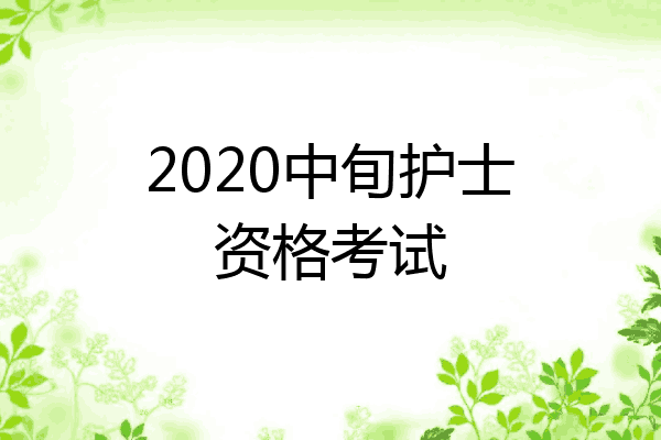 2020中旬护士资格考试