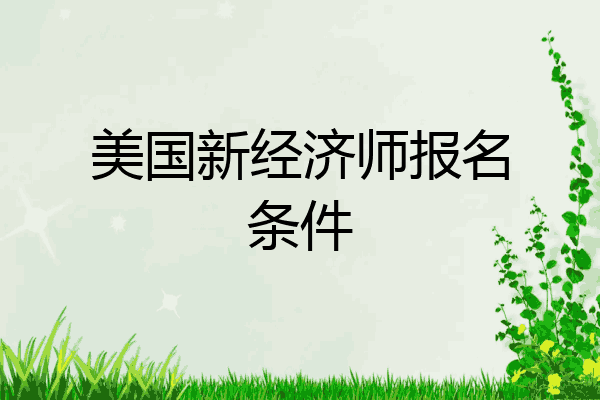 美国新经济师报名条件