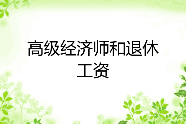 高级经济师和退休工资