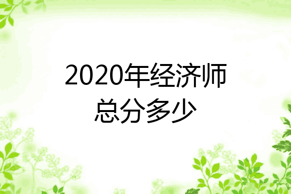 2020年经济师总分多少