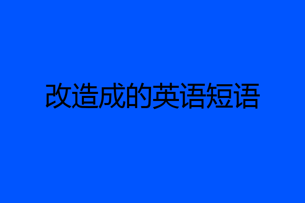 改造成的英语短语