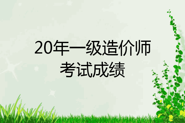 20年一级造价师考试成绩