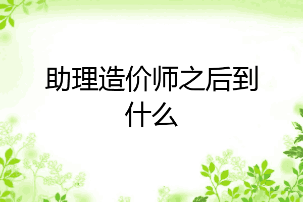 助理造价师之后到什么