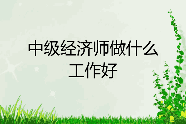 中级经济师做什么工作好
