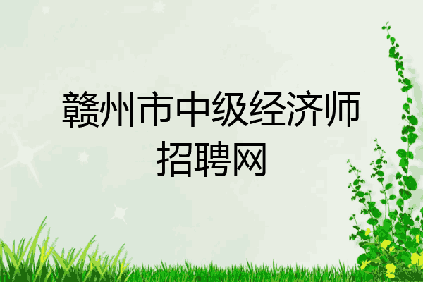 赣州市中级经济师招聘网