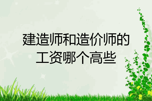建造师和造价师的工资哪个高些