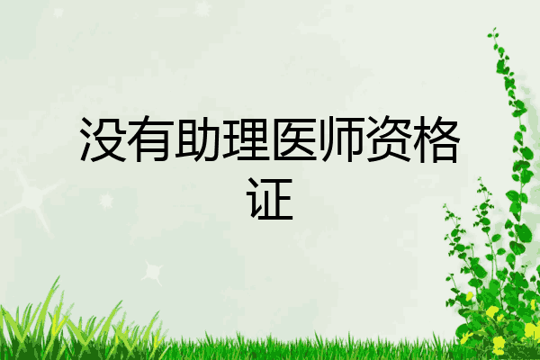 没有助理医师资格证
