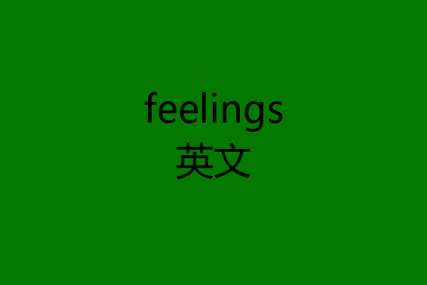 feelings英文