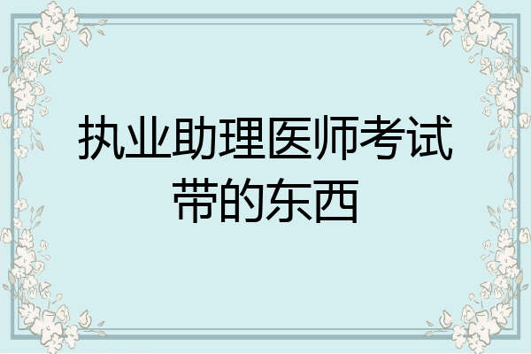 执业助理医师考试带的东西