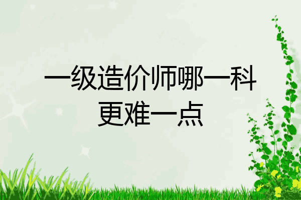 一级造价师哪一科更难一点