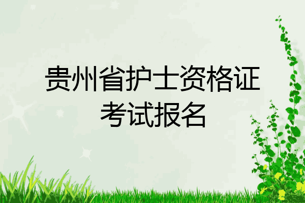 贵州省护士资格证考试报名