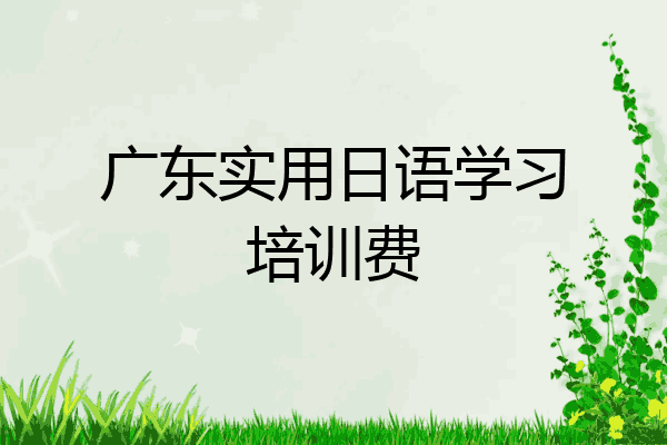广东实用日语学习培训费