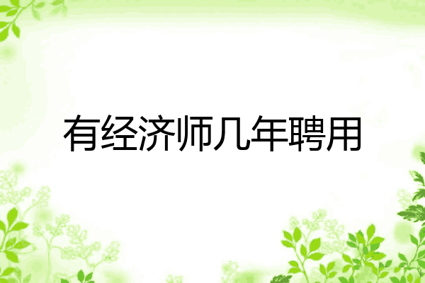 有经济师几年聘用