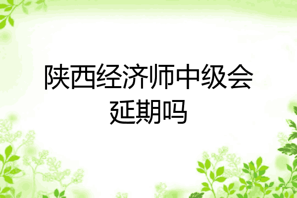 陕西经济师中级会延期吗