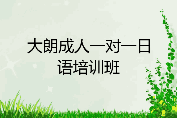 大朗成人一对一日语培训班