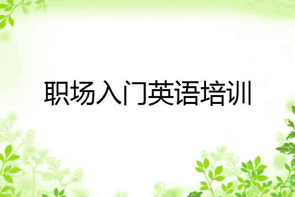 职场入门英语培训