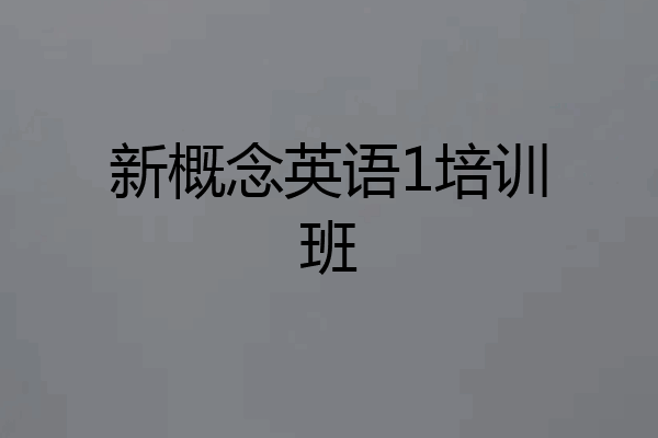 新概念英语1培训班