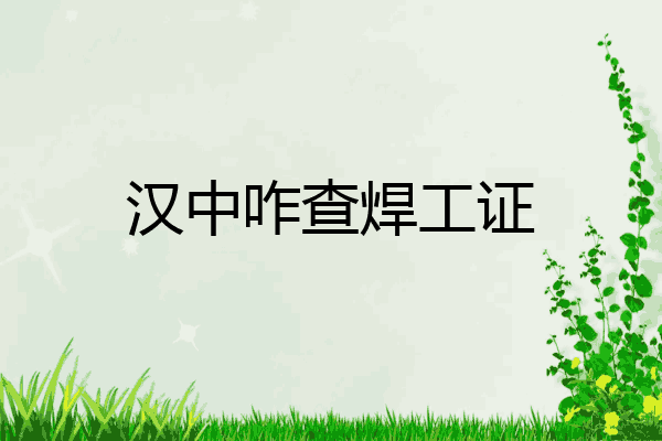 汉中咋查焊工证