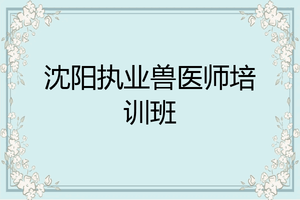 沈阳执业兽医师培训班