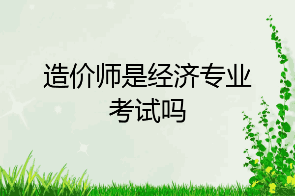 造价师是经济专业考试吗