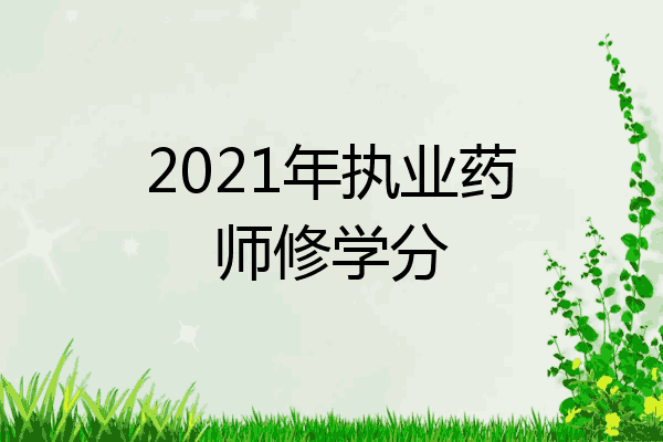 2021年执业药师修学分