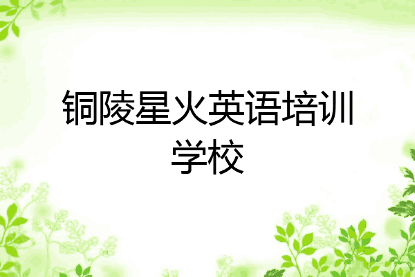 铜陵星火英语培训学校
