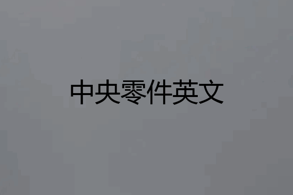 中央零件英文