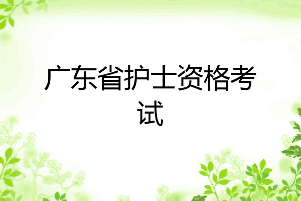 广东省护士资格考试