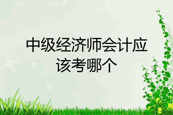 中级经济师会计应该考哪个