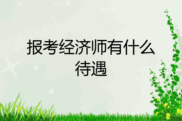 报考经济师有什么待遇