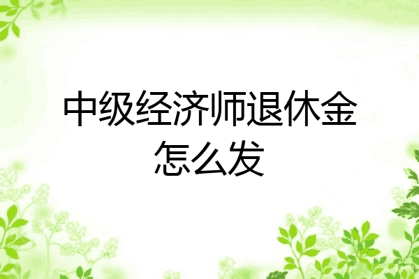 中级经济师退休金怎么发