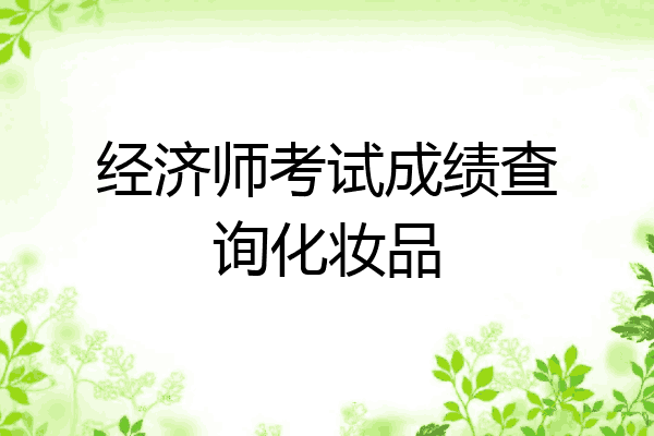 经济师考试成绩查询化妆品