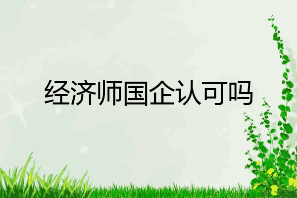 经济师国企认可吗