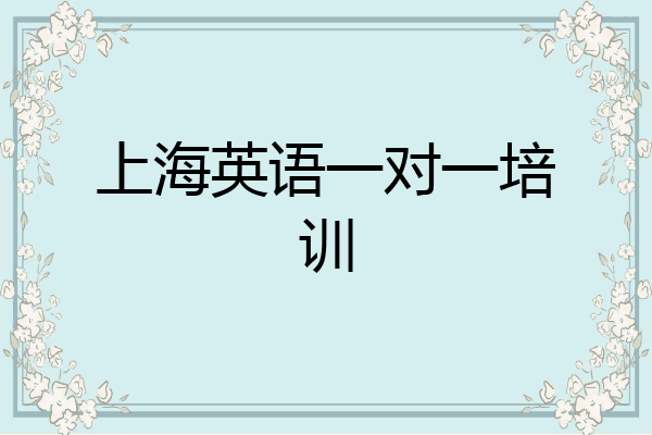 上海英语一对一培训