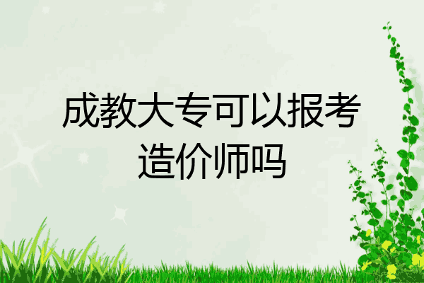 成教大专可以报考造价师吗
