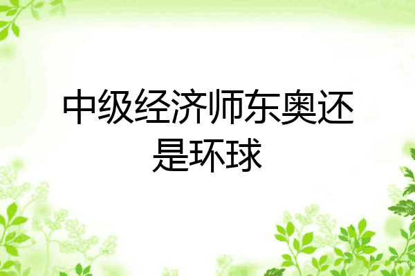中级经济师东奥还是环球