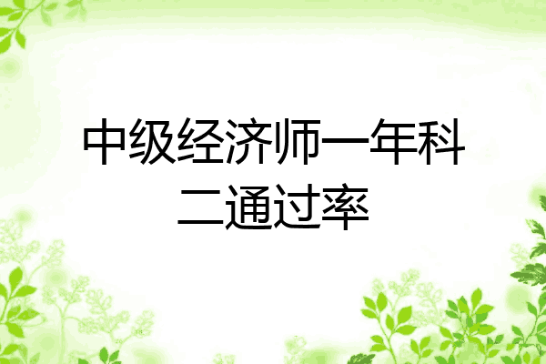中级经济师一年科二通过率
