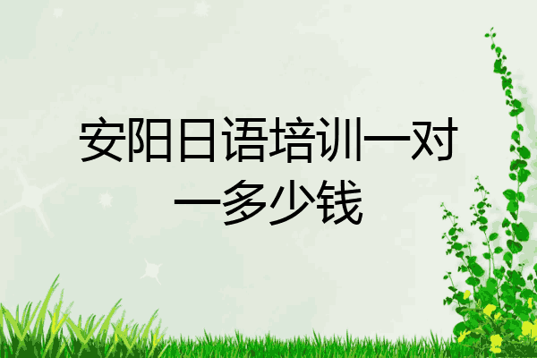 安阳日语培训一对一多少钱