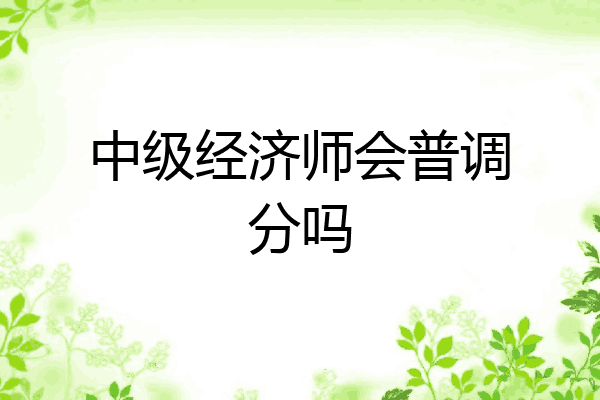 中级经济师会普调分吗