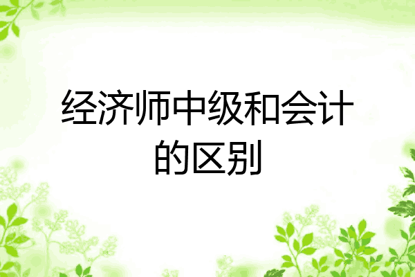 经济师中级和会计的区别