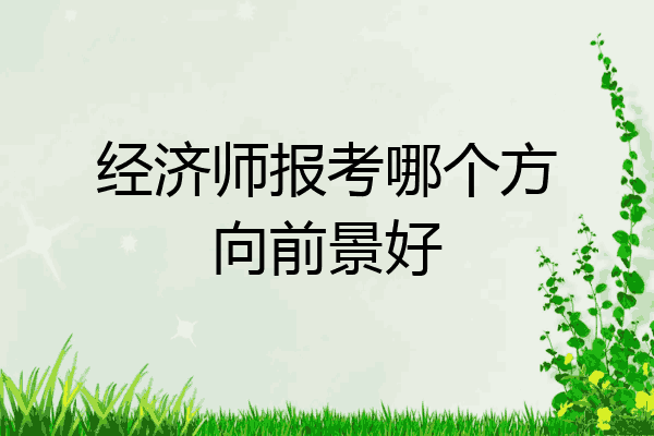 经济师报考哪个方向前景好
