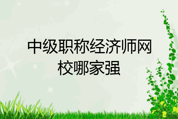 中级职称经济师网校哪家强